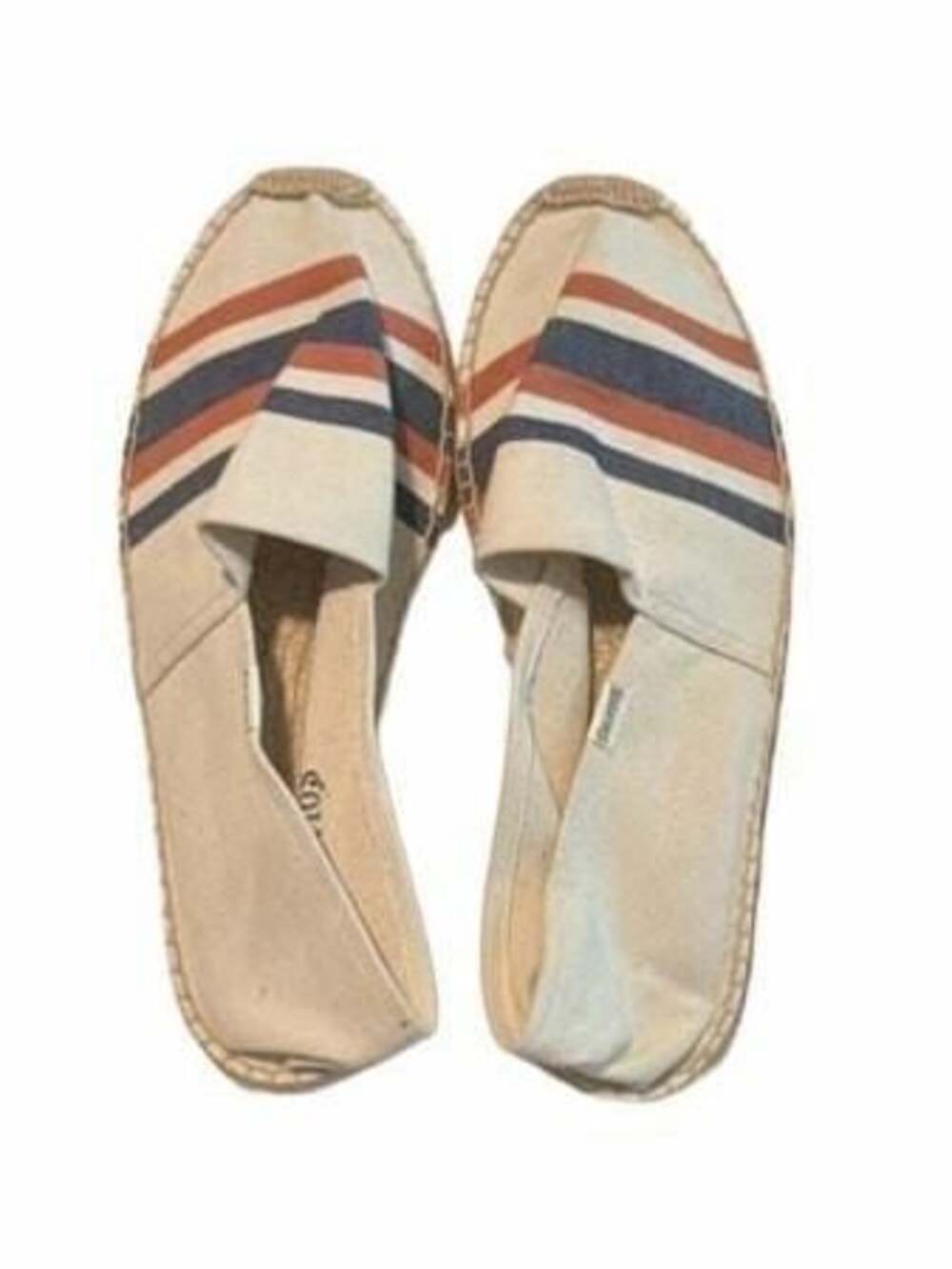 Soludos French Stripe Canvas Slip-On Espadrilles Flats Shoes